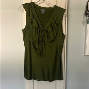 Ann Taylor Olive Sleeveless Blouse